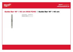 MILWAUKEE Vodící lišta 40 cm, ⅜″ x 1,1 mm 4932480174 A4 PDF