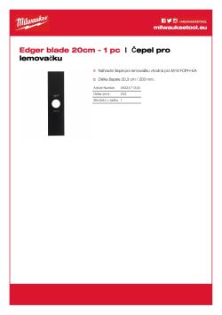 MILWAUKEE Čepel pro lemovačku 203 mm 4932471330 A4 PDF