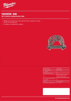 MILWAUKEE Řetězová čisticí hlavice 100 mm pro spirály 32 mm 48534838 A4 PDF