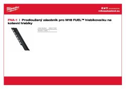 MILWAUKEE Prodloužený zásobník pro hřebíkovačku M18 FUEL™ (M18 FFN) 4932471605 A4 PDF