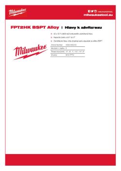 MILWAUKEE Sada závitořezných hlav FPT2HK BSPT z legované oceli v kufru PACKOUT™, 6 ks 4932480249 A4 PDF