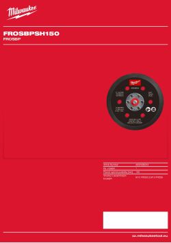 MILWAUKEE Měkká opěrná podložka se suchým zipem pro excentrickou brusku M12 FUEL™ 150 mm 4932499244 A4 PDF