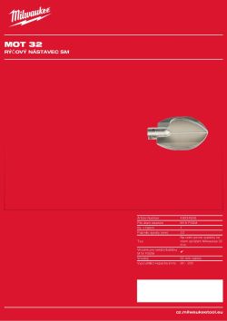 MILWAUKEE Střední otevírací nástroj pro spirály 32 mm 48534836 A4 PDF
