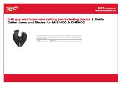 MILWAUKEE Stříhací čelisti včetně nožů pro kotevní a ocelové dráty třídy EHS 49162777 A4 PDF