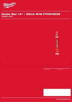 MILWAUKEE Vodící lišta 35 cm, 0,325″ x 1,1 mm 4932480173 A4 PDF