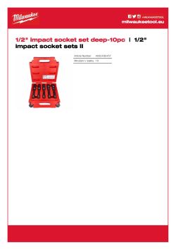 MILWAUKEE ½″ SHOCKWAVE™ IMPACT DUTY sada dlouhých průmyslových hlavic 10 ks 4932480457 A4 PDF