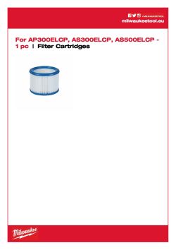 MILWAUKEE Filtrační vložka 4932352304 A4 PDF