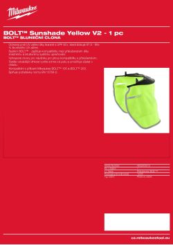 MILWAUKEE BOLT™ Sunshade 4932500513 A4 PDF
