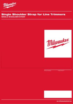 MILWAUKEE Jednoramenní popruh pro vyžínače 4932492671 A4 PDF