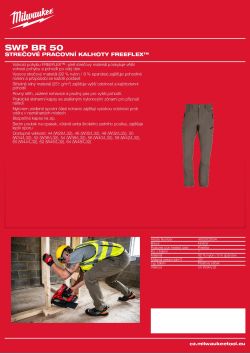 MILWAUKEE Strečové pracovní kalhoty FREEFLEX™ hnědé 50 4932502054 A4 PDF