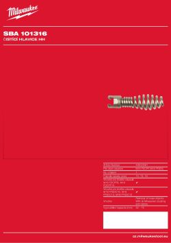 MILWAUKEE Malý spirálový vytahovací nástavec pro spirály 10, 13 a 16 mm 48532681 A4 PDF