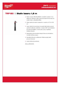 MILWAUKEE Laserový stativ 1,8 m 4932478106 A4 PDF