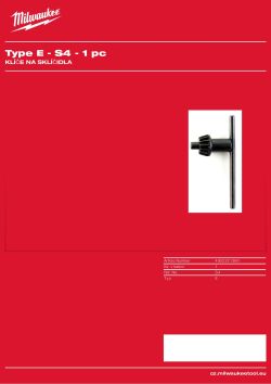 MILWAUKEE Klíč ke sklíčidlu 4932221380 A4 PDF
