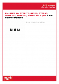 MILWAUKEE Anti Splinter Devices  4931449320 A4 PDF
