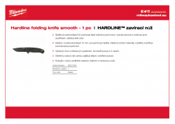 MILWAUKEE Hardline folding knives HARDLINE™ zavírací nůž - hladký 48221994 A4 PDF
