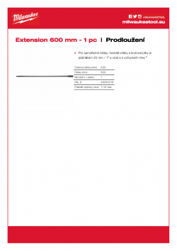 MILWAUKEE Shank extensions  48284016 A4 PDF