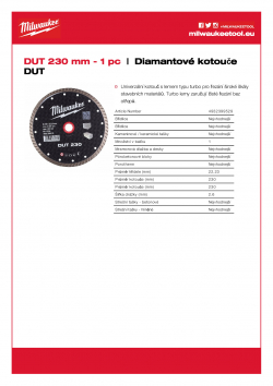MILWAUKEE Professional DUT DUT 230 4932399529 A4 PDF