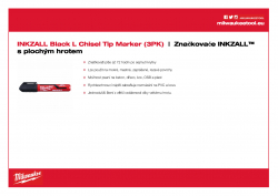 MILWAUKEE Inkzall Chisel Tip INKZALL™ značkovač s plochým hrotem L (3ks) 4932471554 A4 PDF