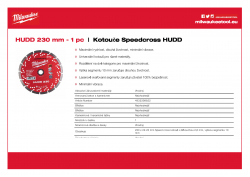 MILWAUKEE Premium Speedcross HUDD HUDD 230 4932399822 A4 PDF
