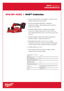 MILWAUKEE M18 BP  4933451114 A4 PDF