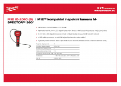MILWAUKEE M12 IC M12™ kompaktní  inspekční kamera M-SPECTOR™ 360° 4933441680 A4 PDF