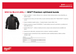 MILWAUKEE M12 HJ BL4 M12™ Premium vyhřívaná bunda 4933464326 A4 PDF