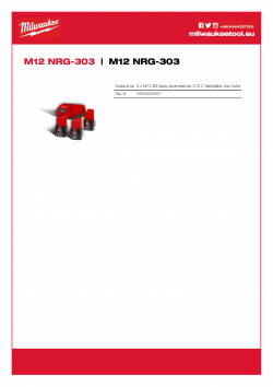 MILWAUKEE M12 NRG-303 M12™  sada akumulátorů a nabíječky 4933459207 A4 PDF