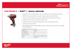 MILWAUKEE M18 BIW38 M18™ ⅜″ rázový utahovák 4933443600 A4 PDF