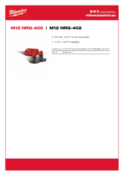MILWAUKEE M12 NRG-402 M12™ sada akumulátorů a nabíječky 4933459211 A4 PDF