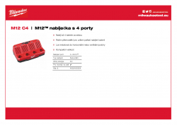 MILWAUKEE M12 C4 M12™ nabíječka s 4 porty 4932430555 A4 PDF