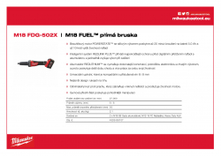 MILWAUKEE M18 FDG M18 FUEL™ přímá bruska 4933459107 A4 PDF