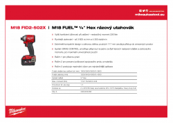 MILWAUKEE M18 FID2 M18 FUEL™¼˝ Hex rázový utahovák 4933464088 A4 PDF