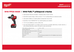 MILWAUKEE M18 FPD2 M18 FUEL™ příklepová vrtačka 4933464264 A4 PDF