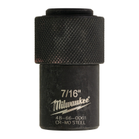 MILWAUKEE Adaptér: z ½″ čtvercového na <fraction d="16" n="7"/>″ 11mm šestihran. Pro <fraction d="16" n="7"/>″ hadovité a příkle