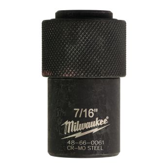 MILWAUKEE Adaptér: z ½″ čtvercového na <fraction d="16" n="7"/>″ 11mm šestihran. Pro <fraction d="16" n="7"/>″ hadovité a příkle