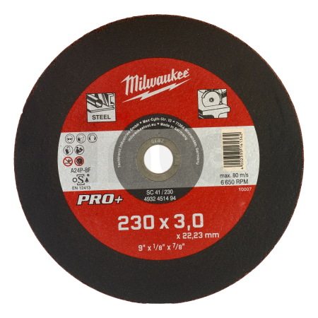 MILWAUKEE CutWSC 41/230X3 PRO+ řezný kotouč - 1ks 4932451494