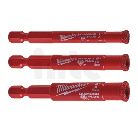 MILWAUKEE Sada vrtáků pro suché/mokré vrtání DIAMOND PLUS™  (3 ks) 4932471771