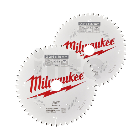 MILWAUKEE Pilový kotouč dřevo 216 x 48T/60T-2ks 4058546373696