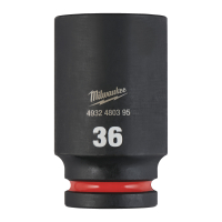 MILWAUKEE Průmyslové hlavice Shockwave 3/4" HEX 36mm dlouhé 4932480395