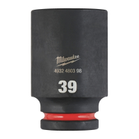 MILWAUKEE Průmyslové hlavice Shockwave 3/4" HEX 39mm dlouhé 4932480398