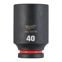 MILWAUKEE Průmyslové hlavice Shockwave 3/4" HEX 40mm dlouhé 4932480399