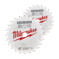 MILWAUKEE Set pilových kotoučů Dřevo 165 x 20 mm 2 ks 4932492433