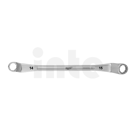 MILWAUKEE Vyhnutý oboustranný očkový klíč 14x15mm 4932492744