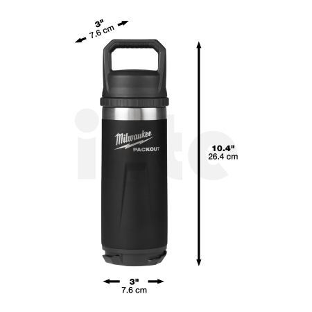 MILWAUKEE Packout™ láhev 710 ml s víčkem - černá 4932493466