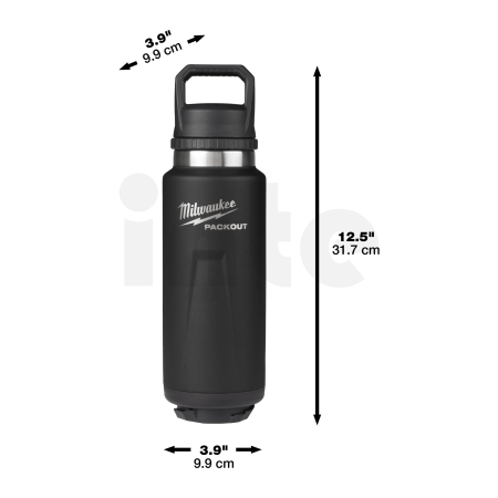 MILWAUKEE Packout láhev s víčkem 1065 ml - černá 4932493468