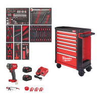 MILWAUKEE Dílenský vozík TOOLGUARD SRC PR EU ocelový na kolečkách 30", 78 cm (7 zásuvek) 4932493817