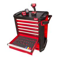 MILWAUKEE Dílenský vozík TOOLGUARD SRC PR EU ocelový na kolečkách 30", 78 cm (7 zásuvek) 4932493817