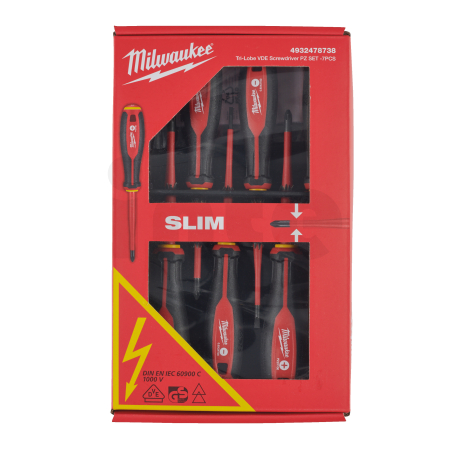 MILWAUKEE Tri-Lobe VDE Screwdrivers Šroubovák Tri-Lobe VDE PZ sada - 7 ks 4932478738