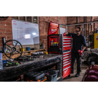 MILWAUKEE STC30-1 30˝ / 78 cm dílenská ocelová skříň se 4 zásuvkami a horní nástavbou 4932478850