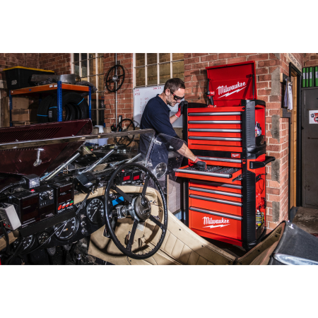 MILWAUKEE STC30-1 30˝ / 78 cm dílenská ocelová skříň se 4 zásuvkami a horní nástavbou 4932478850